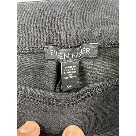 EILEEN FISHER‎ Women's Black Pull-On Casual Stretch  Pants Elastic Waist Size S - Picture 2 of 4